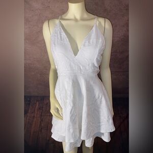 Honey & Rosie white embellished dress-perfect for homecoming, bridal shower-EUC